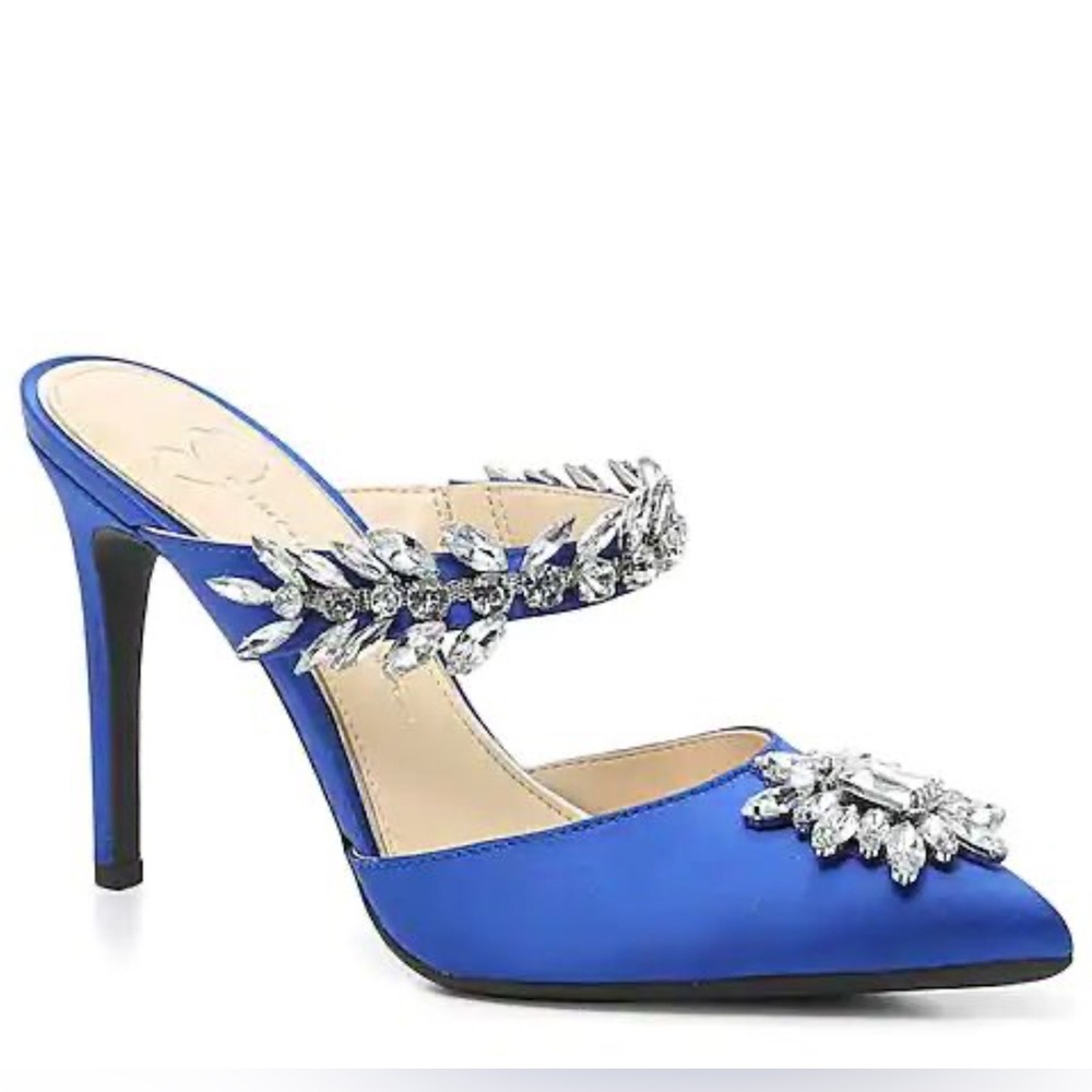 Jessica Simpson Royal Blue Jeweled Heels Havella